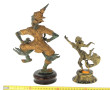 Deux statuettes asiatiques en bronze, tr