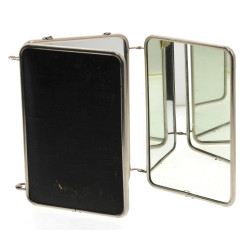 Miroir de barbier en triptyque, argentur