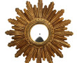 Petit miroir de sorcière, entourage doré