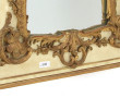 Miroir rectangulaire doré et crème à déc