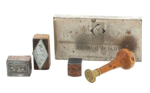 Plaque d'impression ancienne "Fileuse d'