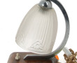 Lampe à poser ART DECO, base bois, montu