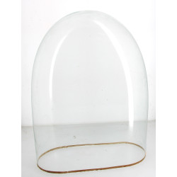 Important globe ancien en verre, H 58 x 
