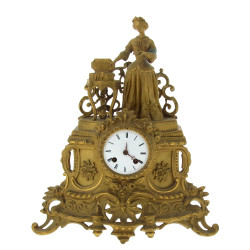 Pendule de style Romantique, en bronze e