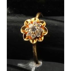 Bague en or jaune 18 carats, poinçon têt
