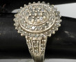 Bague ancienne en argent sertie d'un pav