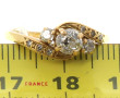 Bague en or jaune 18 carats, sertie de 3