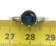 Bague en or gris sertie d'un saphir rond