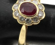 Bague en or jaune 18 carats, poinçon têt