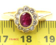 Bague en or jaune 18 carats, poinçon têt