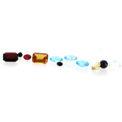 Lot de pierres de couleurs naturelles et