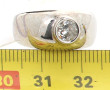 Bague jonc en or gris 18 carats, poinçon