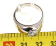Bague jonc en or gris 18 carats, poinçon