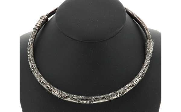 Indochine - Collier torque en argent tra