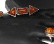 Lot de bijoux en ambre et argent : une b