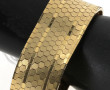 Bracelet large en plaqué or à maille fan