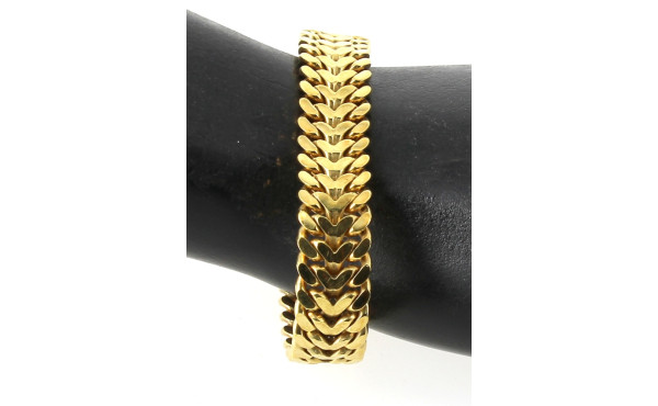Bracelet en plaqué or à maille fantaisie