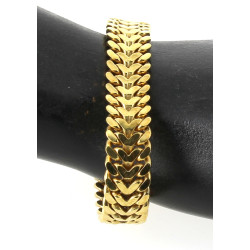 Bracelet en plaqué or à maille fantaisie