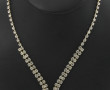 Parure vintage en métal et strass blanc 