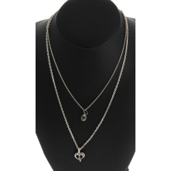 Pendentif cœur en argent sur chaîne arge