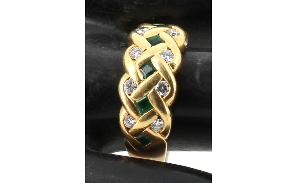 Bague jonc en or jaune 18 carats, poinço