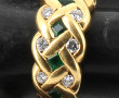 Bague jonc en or jaune 18 carats, poinço