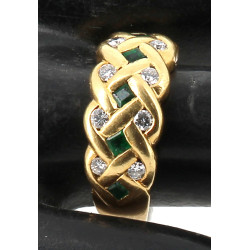 Bague jonc en or jaune 18 carats, poinço