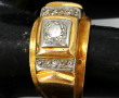 Bague Tank en or 18 carats, poinçon tête