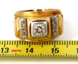 Bague Tank en or 18 carats, poinçon tête