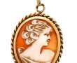 Pendentif camée monté or 18 carats, poin