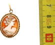 Pendentif camée monté or 18 carats, poin