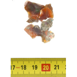 5 opales brutes, poids 37 carats