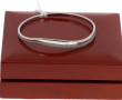 Bracelet jonc en argent serti d'un petit
