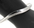 Bracelet jonc en argent serti d'un petit