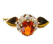 Broche en or 18 carats sertie d'une citr