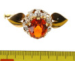 Broche en or 18 carats sertie d'une citr
