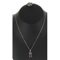Lot de 3 bijoux en argent 925ème : bague