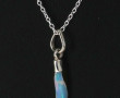 Pendentif en argent et motif façon opale