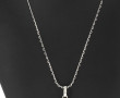 Pendentif croix en argent et lapis lazul