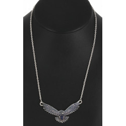 Collier "chouette" en argent 925ème et l