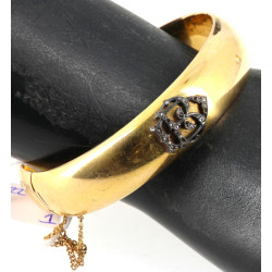 Bracelet ancien jonc ouvrant en or jaune