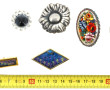 Lot de 6 broches fantaisie vintages et u