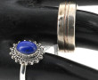 Bague en argent 925ème sertie d'un lapis