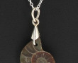 Pendentif façon amonite fossilisée sur c