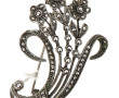 Broche en argent 835ème et marcassittes,
