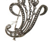 Broche en argent 835ème et marcassittes,