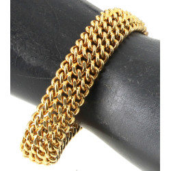 Bracelet en plaqué or, avec chaînette de