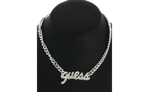 GUESS - Collier en métal argenté et stra