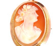 Broche-pendentif en or 9 carats sertie d