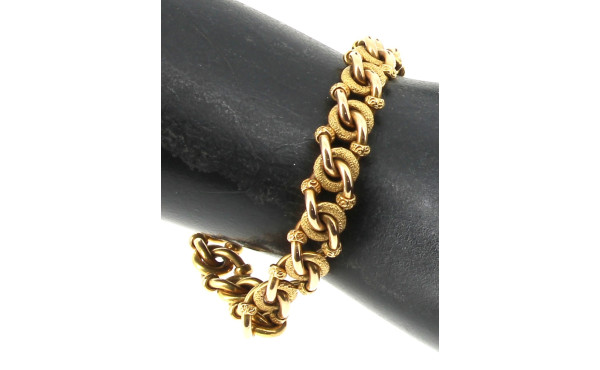 Bracelet en or jaune 18 carats, poinçon 